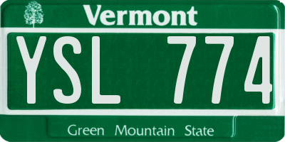 VT license plate YSL774