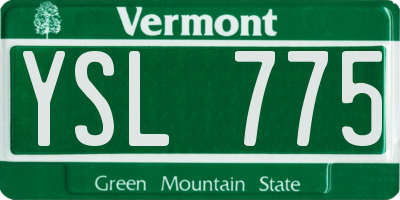 VT license plate YSL775