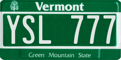 VT license plate YSL777