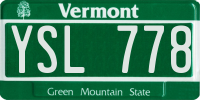 VT license plate YSL778