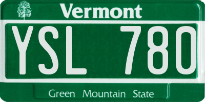VT license plate YSL780