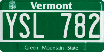 VT license plate YSL782