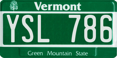 VT license plate YSL786