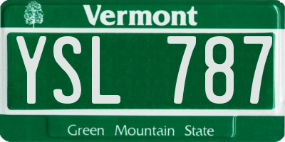 VT license plate YSL787