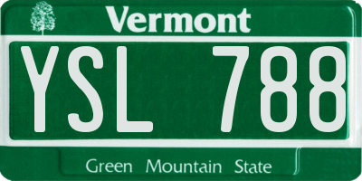 VT license plate YSL788