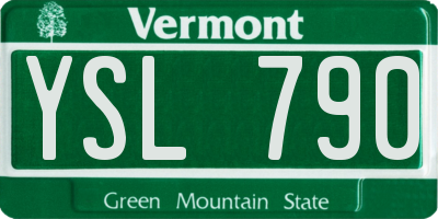 VT license plate YSL790