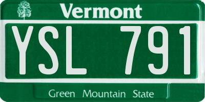 VT license plate YSL791