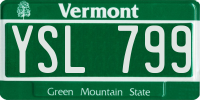 VT license plate YSL799
