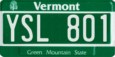 VT license plate YSL801