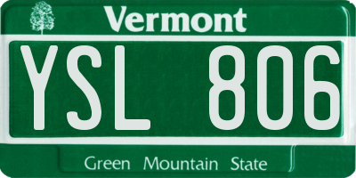 VT license plate YSL806