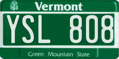 VT license plate YSL808