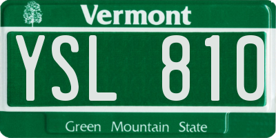 VT license plate YSL810