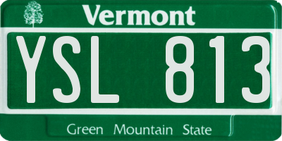 VT license plate YSL813