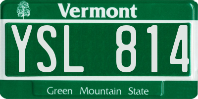 VT license plate YSL814