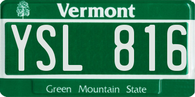 VT license plate YSL816