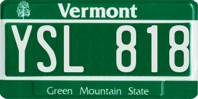 VT license plate YSL818