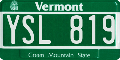 VT license plate YSL819