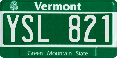 VT license plate YSL821