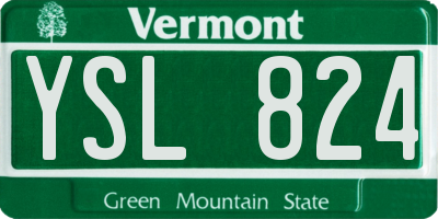 VT license plate YSL824