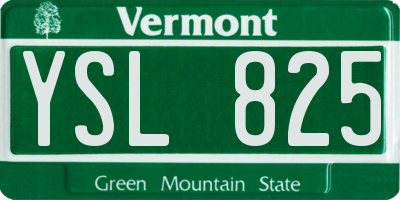 VT license plate YSL825