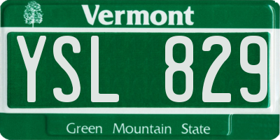 VT license plate YSL829