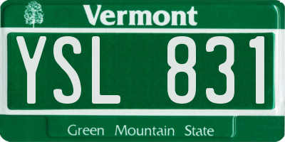VT license plate YSL831