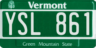 VT license plate YSL861