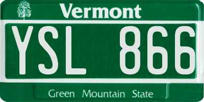 VT license plate YSL866