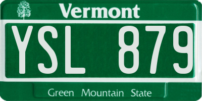 VT license plate YSL879