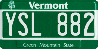 VT license plate YSL882