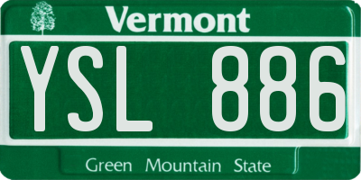 VT license plate YSL886