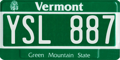 VT license plate YSL887