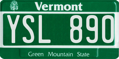 VT license plate YSL890