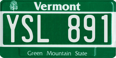 VT license plate YSL891