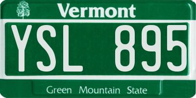VT license plate YSL895
