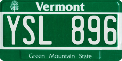 VT license plate YSL896