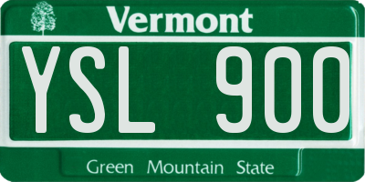 VT license plate YSL900