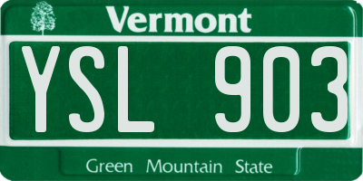VT license plate YSL903