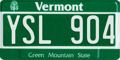 VT license plate YSL904