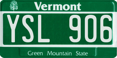VT license plate YSL906