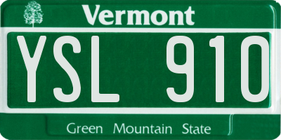 VT license plate YSL910