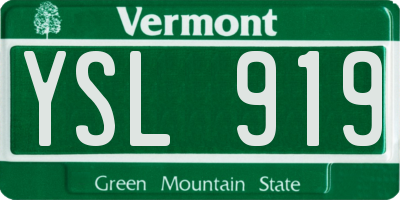 VT license plate YSL919