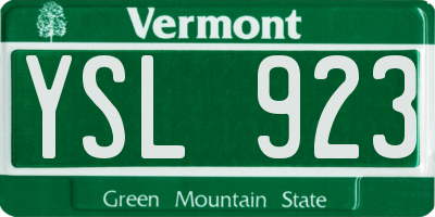 VT license plate YSL923