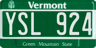 VT license plate YSL924
