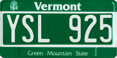 VT license plate YSL925