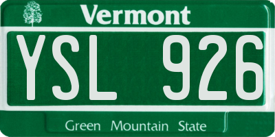 VT license plate YSL926