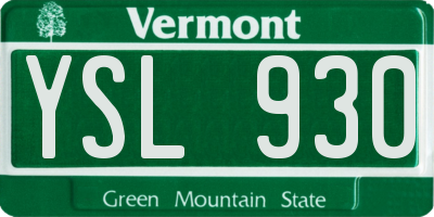 VT license plate YSL930