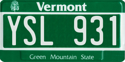 VT license plate YSL931