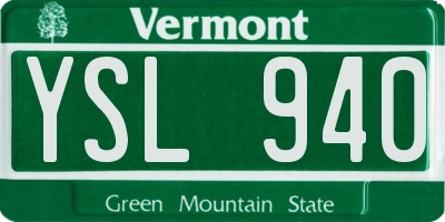 VT license plate YSL940