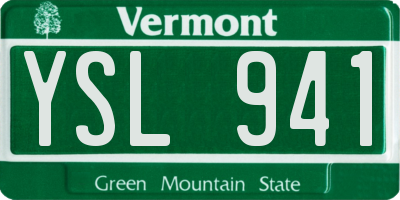 VT license plate YSL941